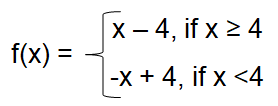 Create Piecewise Definition for Absolute Value Function
