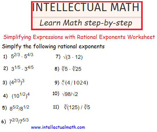 Using Distributive Property with Rational Exponents Worksheet