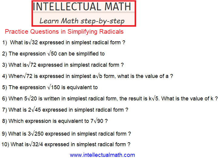 simplifying-radicals-worksheet