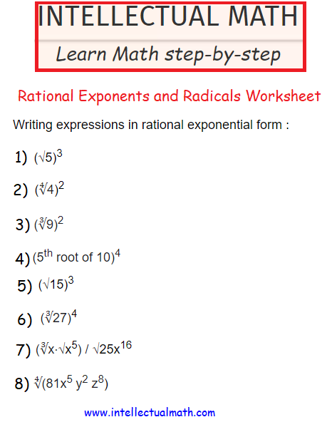 difference between exponential and radical form